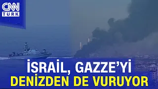 İsrail Denizden de Vuruyor! Yerleşim Yerleri Denizden Atılan Roketlerin Hedefi Oldu