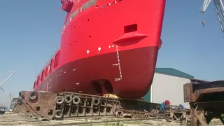 Damen Shipyards Galati PSV 3300 Ship LAUNCH  24 06 2015