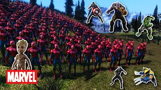 All Marvel Superhero Armies Fighting Each Other ! Ultimate Epic Battle Simulator - UEBS