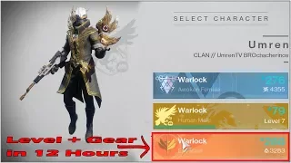 How I Power Level Up Fast 1-20 and Geared my 2nd Alt to 290 Light Level in 12-15h Total - Destiny 2