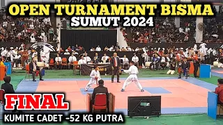 FINAL🔥Juara 1,2,3 KUMITE CADET -52 Kg Open Turnamen Piala BISMA SUMUT 2024