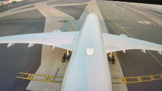 Stunning Tail Camera View: Airbus A350-900 Landing in Dubai🇦🇪