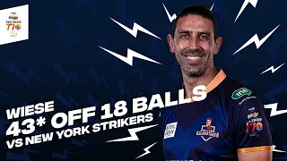 David Wiese 43* from 18 vs New York Strikers | Day 12 | Abu Dhabi T10 Season 6