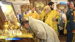 Смотрите в 21:05. Как встретили ковчег с мощами преподобного Сергия Радонежского в Хабаровском крае