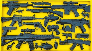 Membersihkan Senjata Nerf, AK47, Shotgun, M4 Gun, M16, MP5 Gun, Glock Pistol, Sniper Gun, Helikopter