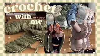 crochet with me 🍵 yarn haul & frogging a project for more yarn lol | vlog 006