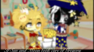 If Sun and Moon took care of Gregory for a night | FNAF | Security Breach | Gacha Club