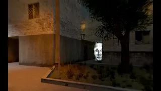 Cursed face chases man