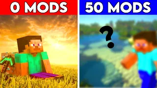 I Installed *50 MODS* In MINECRAFT 😱 To Make It The Most Realistic Game Ever 😍