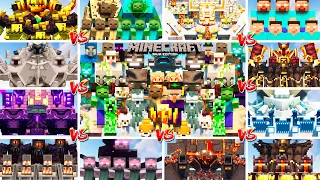 ALL MINECRAFT MOBS vs ALL BOSSES ARMY TOURNAMENT in Minecraft Mob Battle