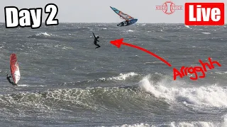 Only 40knots today!!! - Day 2 - Cold Hawaii - PWA / IWT - Youth World tour final 2023