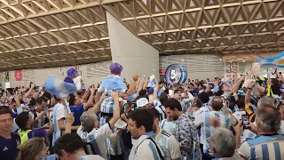 Argentina fans outside the stadium - vamos Argentina