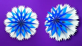 Easy diy: Paper Snowflake DIY ❄ - EASY Paper 3D Snowflake