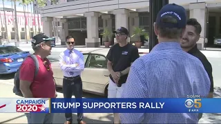 Police Outnumber Trump Supporters At San Jose Rally