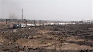 Extremely Loud & Powerful Diesel Locomotive Chugging With Superfast Jan Shatabdi Express At Kasara !