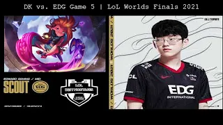 EDG Scout Proview Team Fight Game 5 | Worlds Finals 2021