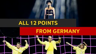 Eurovision: All Songs that Received 12 Points from Germany (1957 - 2021)