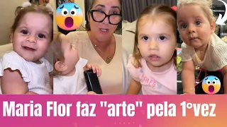 Maria Flor pela primeira vez faz arte 😱 Que confusão! Virgínia Fonseca se surpreende com Maria Alice