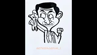 How to draw Mr.Bean #viral #shorts #tutorial #asmr  #shortsfeed #sketch #cartoon #art #ytviral #easy