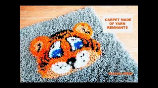 КОВРИК ИЗ ОСТАТКОВ ПРЯЖИ БЕЗ ВЯЗАНИЯ!/CARPET FROM REST OF YARN/TEPPICH VOM REST DES GARNS/