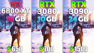 RX 6800 XT vs RTX 3080 vs RTX 3090 - Test in 8 Games l 4K l