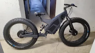 DIY 2X2 electric powered fat bike 26x5.05" 1500W nominal 3700W peak