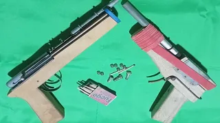 DIY; Making of survival homemade gun! Toy gun! Two kinds of mini bullet.