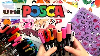 POSCA | Как ими рисовать и всё про бумагу | Часть2