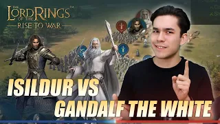 Isildur VS Gandalf the White! Is focus attack really powerful?LOTR: Rise to War