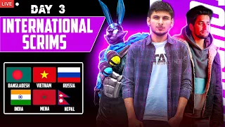 ALL YOUTUBERS SCRIM DAY-3🥵 FT- SMOOTH, CLASSY, ANKUSH & VIETNAM #nonstopgaming - FREE FIRE LIVE