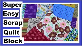 Super Easy Scrap Quilt Block Using a Template