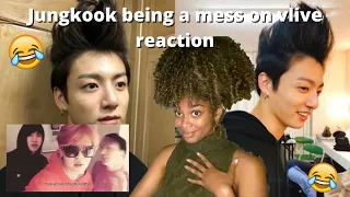 AMERICAN'S FIRST REACTION TO JUNGKOOK BEING A MESS ON VLIVE | Caché Bisasor