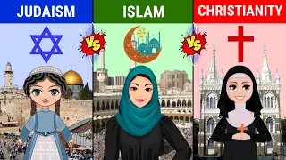 Judaism vs Islam vs Christianity || Religion Comparison 2024 || Versus Kingdom