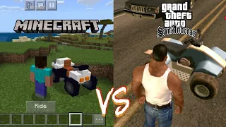 MINECRAFT QUAD BIKE VS GTA SAN ANDREAS QUAD BIKE - WHICH IS BEST?