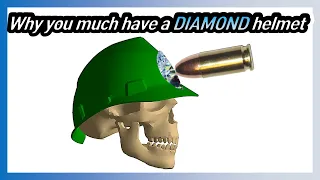 Diamond helmet VS Bullet | Armor Penetration Simulation