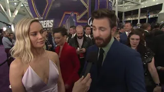 Avengers: Endgame: Chris Evans & Brie Larson "Captain America & Captain Marvel" Premiere Interview