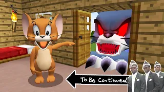 GIANT SCARY TOM vs JERRY in Minecraft ! Real Tom and Jerry - GAMEPLAY Movie Trap