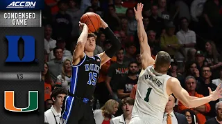 Duke vs. Miami Condensed Game | 2019-20 ACC Men's Basketball