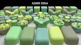 ASMR baking soda shades of green