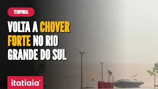 CHUVA NO RS: VOLTA A CHOVER EM PORTO ALEGRE E SUBIDA DO VOLUME DO RIO GUAÍBA PREOCUPA