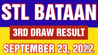 STL BATAAN RESULT TODAY 3RD DRAW SEPTEMBER 23, 2022  8PM RESULT