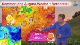 Mittelmeerhitze schwappt in den Süden. Sommerwoche voraus. Aktuelle Vorhersage 08.-15.08. Gut 30°