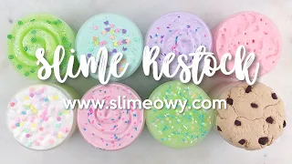 SLIME RESTOCK: NEW CRUNCH CAKE, CLOUD CREAM, & MORE! Slime ASMR June 21st