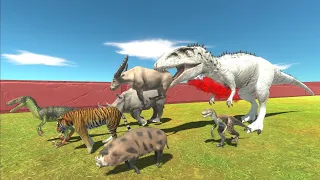 Escape from Indominus Carcharodontosaurus - Animal Revolt Battle Simulator