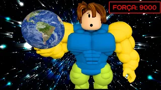 EU TREINEI DEMAIS e acabei DESTRUINDO O PLANETA (Roblox Need More Muscle)