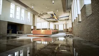 Vintage Ceiling Fans and Lighting in an abandoned church/school/asylum