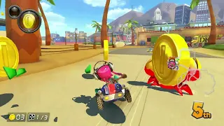 Wave 5 DLC Courses 200cc - Mario Kart 8 Deluxe (Switch) Inkling Girl driving Sneeker