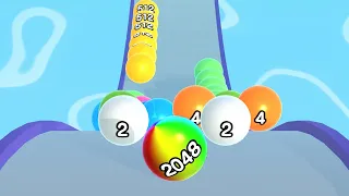 Ball Run 2048 - All Levels Gameplay Android, iOS ( Levels 1700 )