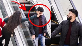 Pulling Strangers Cheek On Escalator || Part - 3 || Khushi Pandey