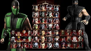 Mortal Kombat 9 - REPTILE & NOOB SAIBOT UMK3 MOD - NEW Medium Tag Ladder Gameplay